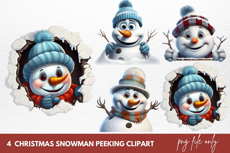 Christmas Snowman Clipart Image 12