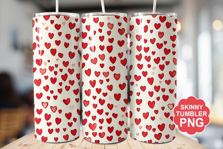 Valentine Pattern Seamless Tumbler | Valentine Tumbler Wrap example image 1