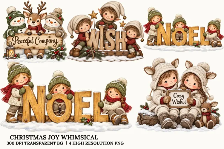 Christmas Gnome Kids PNG, Cozy Winter Sublimation Designs
