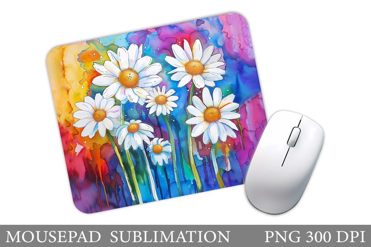 Flowers Mouse Pad Design. Daisy Flowers Mouse Pad