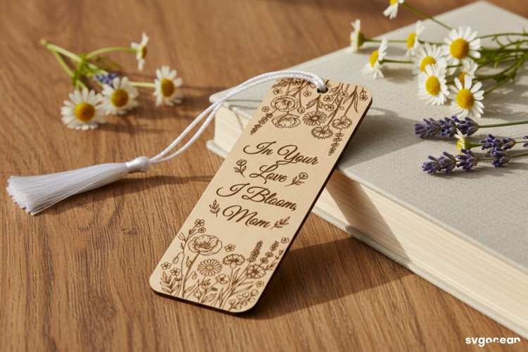 Mothers Day Bookmark SVG | Gift for Mom | Laser Cut