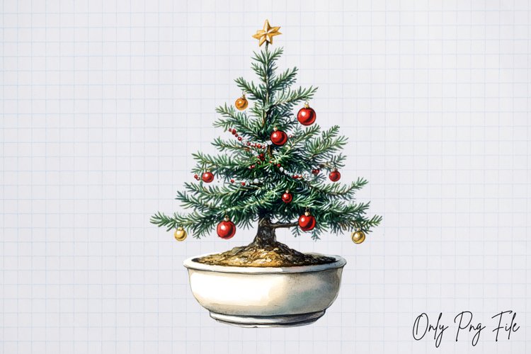 Cozy Christmas Houseplant Clipart PNG