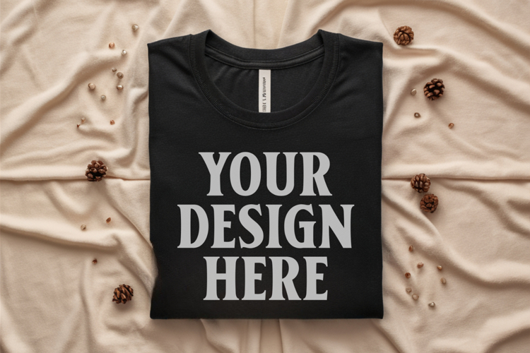 Black Tshirt Mockup Image 10