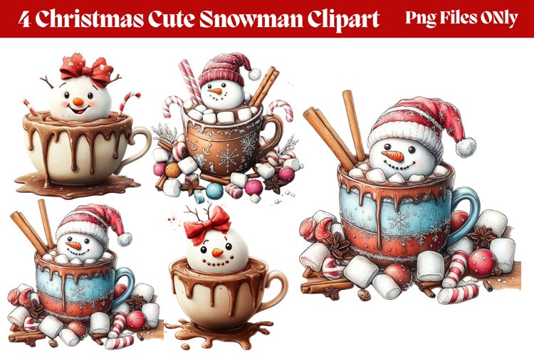 Cute Snowman Clipart Image 23