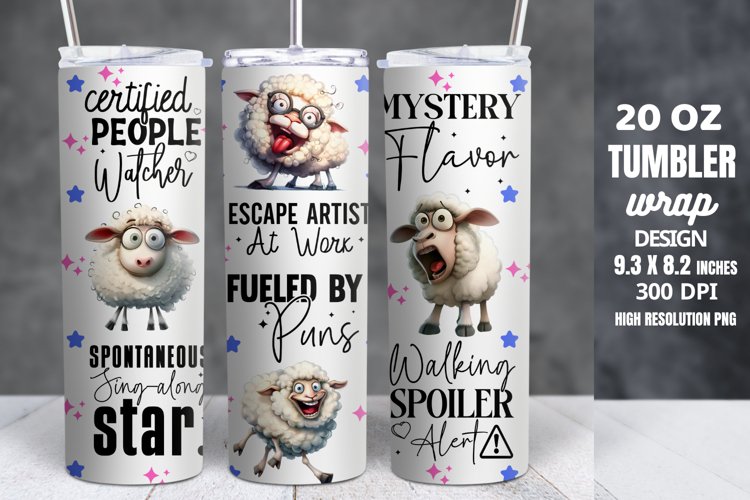 Funny Quotes 20oz Skinny Tumbler Sublimation example image 1