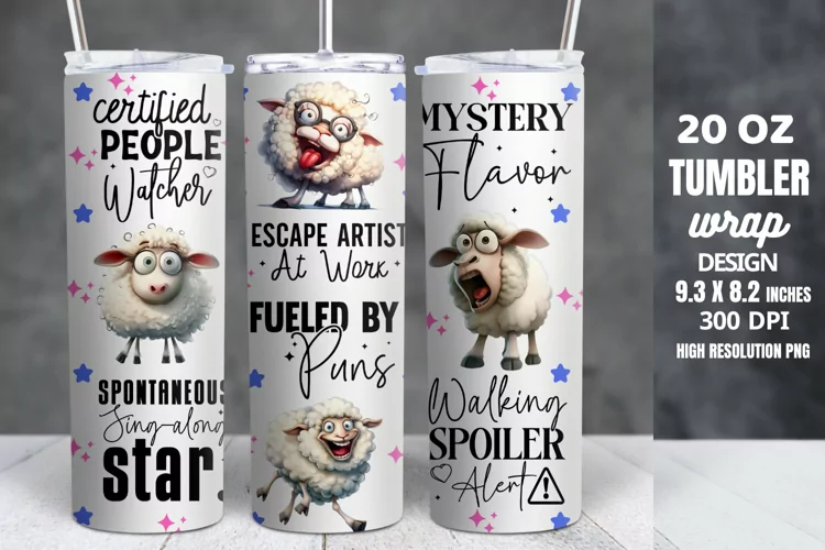 Funny Quotes 20oz Skinny Tumbler Sublimation