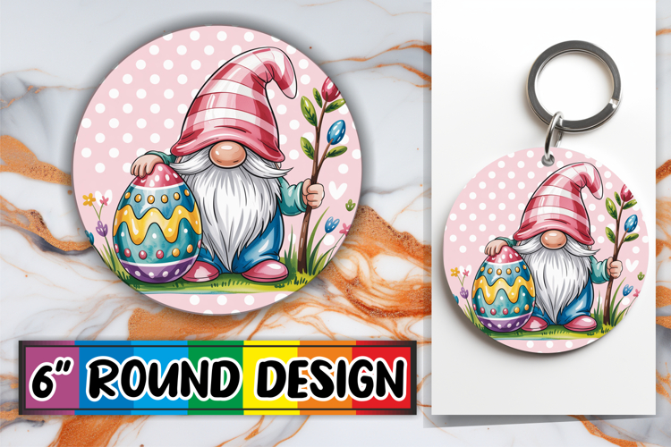 Joyful Moments Car Coaster, Easter Gnomes