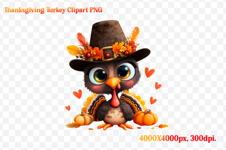 Funny Thanksgiving Turkey Clipart PNG