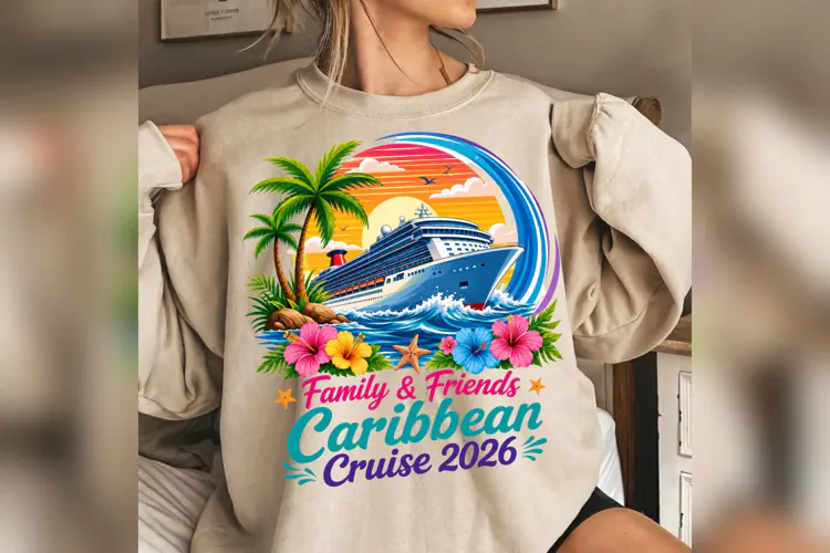 Caribbean Cruise 2026 PNG, Family Friends Cruise Shirt png
