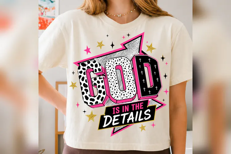 God Is In The Details PNG, Christian Faith PNG, Preppy