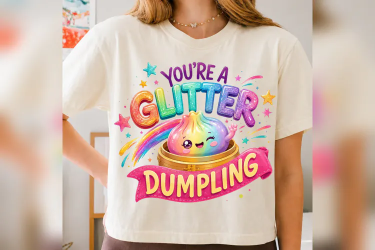 You’re a Glitter Dumpling PNG, Kawaii Rainbow Dumpling