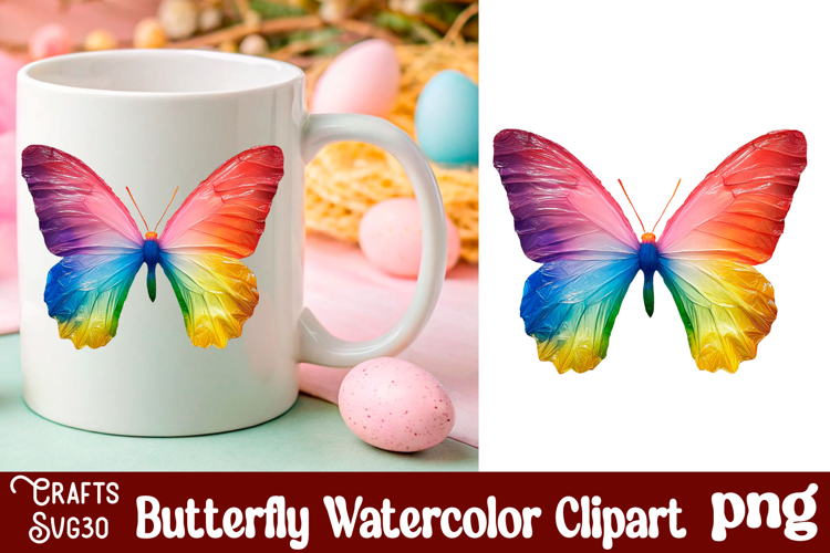 Watercolor Butterfly Clipart Image 13
