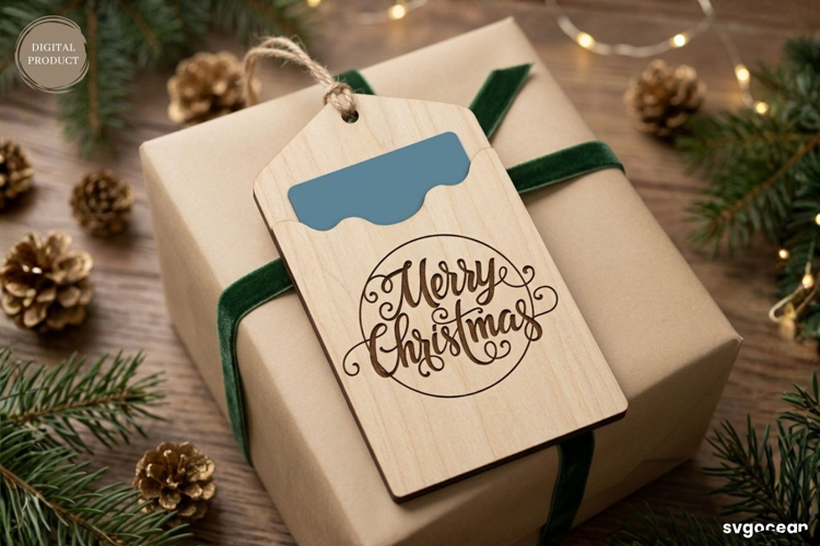 Christmas Gift Card Holder Laser Cut | Glowforge | SVG