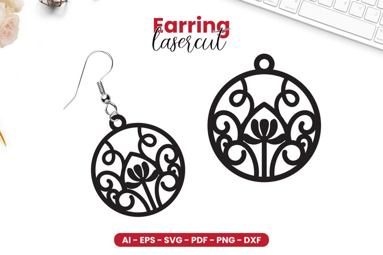 Earring LaserCut - Lasercut File example image 1