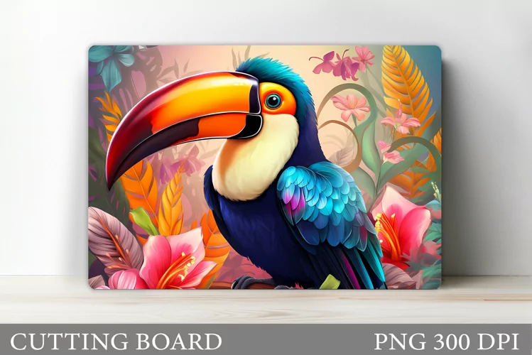 Toucan Cutting Board. Flowers Cutting Board Design
