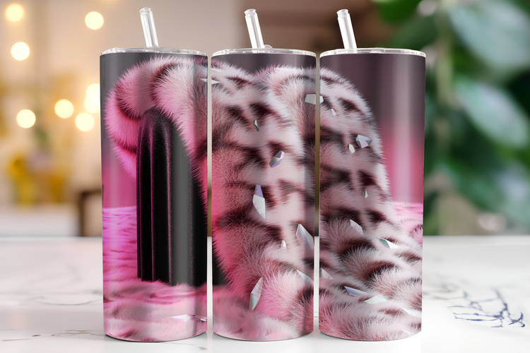 Pink leopard print Tumbler Wrap | Sublimation | Tumblers