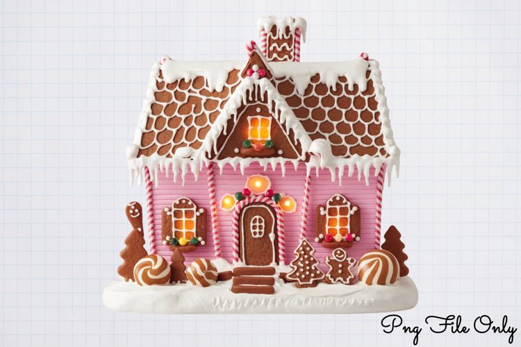 Pink Christmas Gingerbread sublimation Clipart PNG