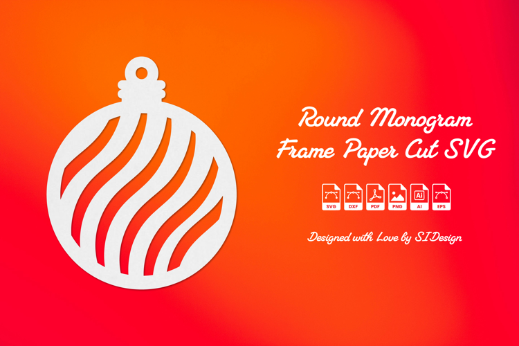 Christmas Ornament SVG - Paper Cut Bauble Decoration