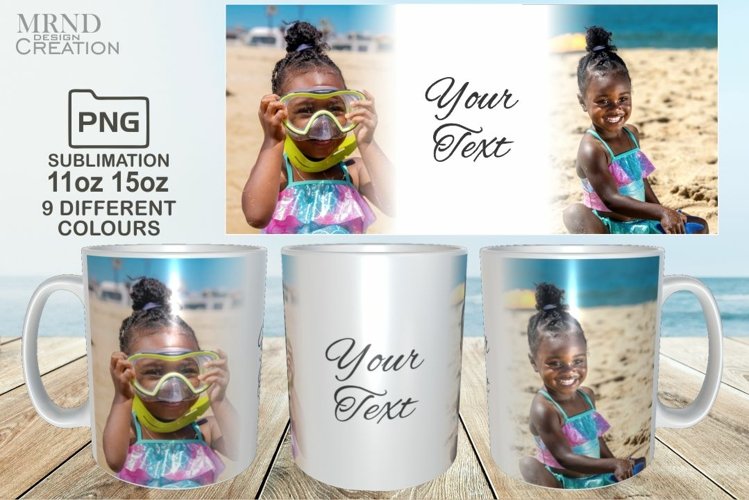 2 Photo Mug PNG | 2 Photo Sublimation Mug PNG| 2 Photo Mug example image 1