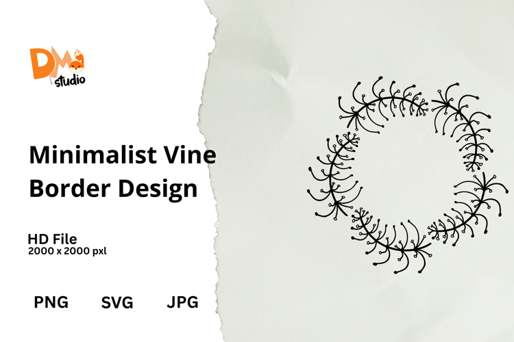 Minimalist Vine Border Design