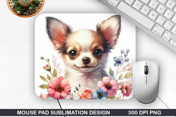 Yorkies Mouse Pad Sublimation, Animals Mouse Pad PNG Design
