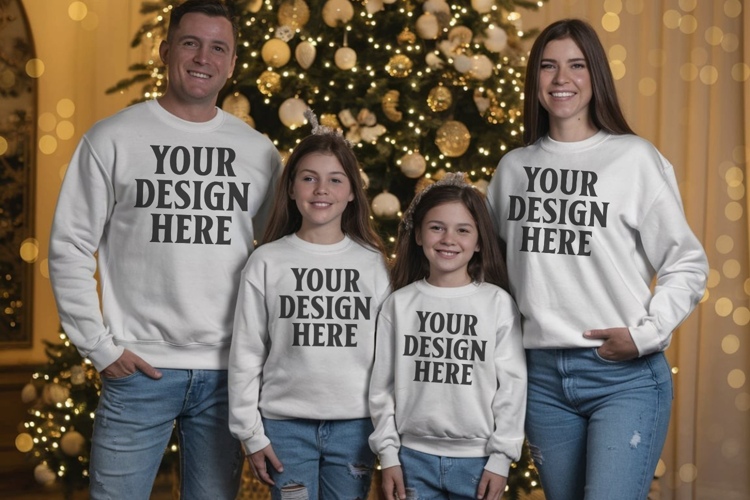 Christmas Family Group Tshirt Mockups
