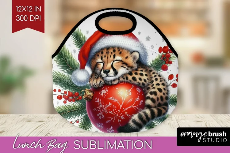 Christmas Animals Lunch Bag - Cute Christmas Lunch Bug PNG