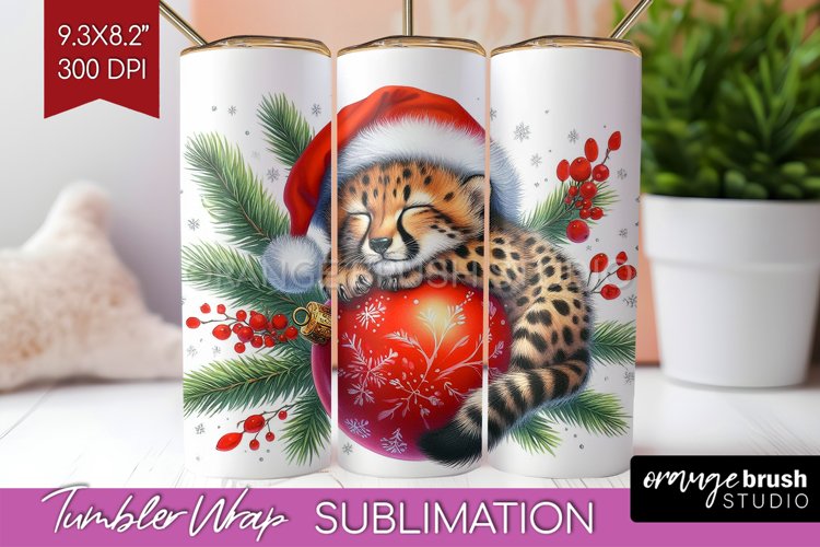 Christmas Animals Tumbler Wrap - Cute Christmas Tumbler PNG