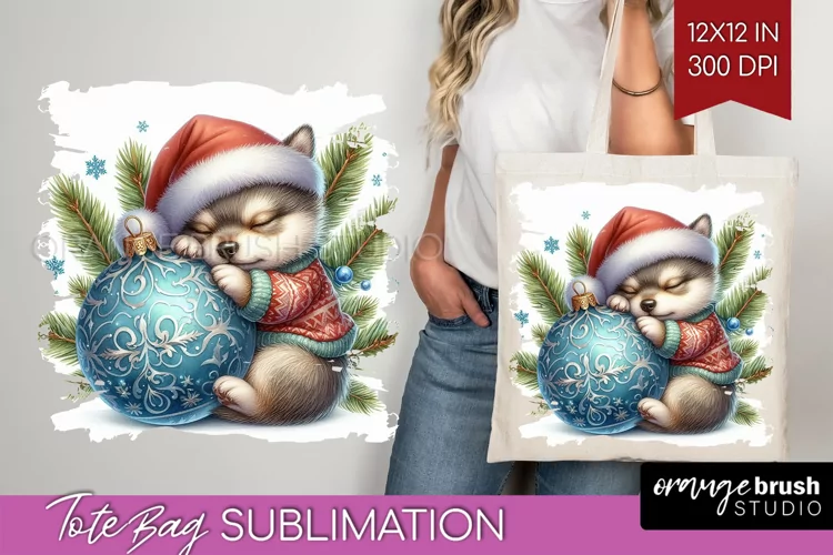 Christmas Animals Tote Bag - Cute Christmas Tote Bag PNG