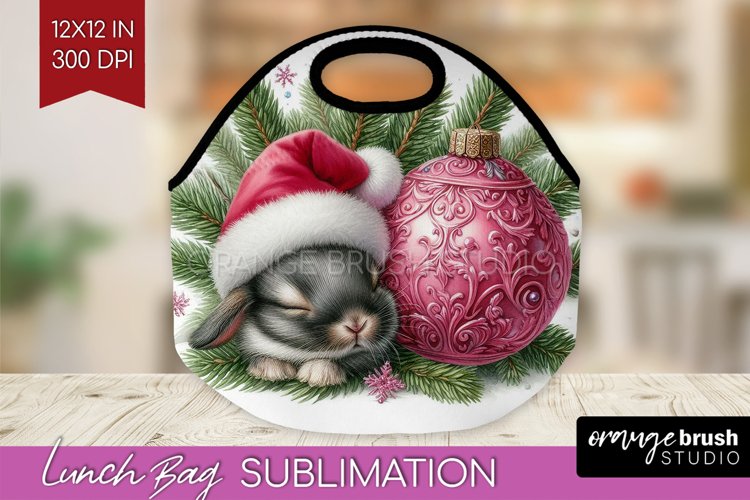 Christmas Animals Lunch Bag - Cute Christmas Lunch Bug PNG example image 1