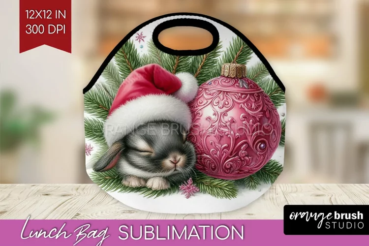 Christmas Animals Lunch Bag - Cute Christmas Lunch Bug PNG