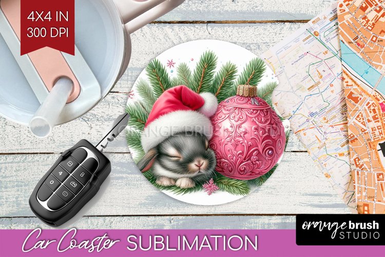 Christmas Animals Car Coaster - Cute Christmas Coaster PNG example image 1