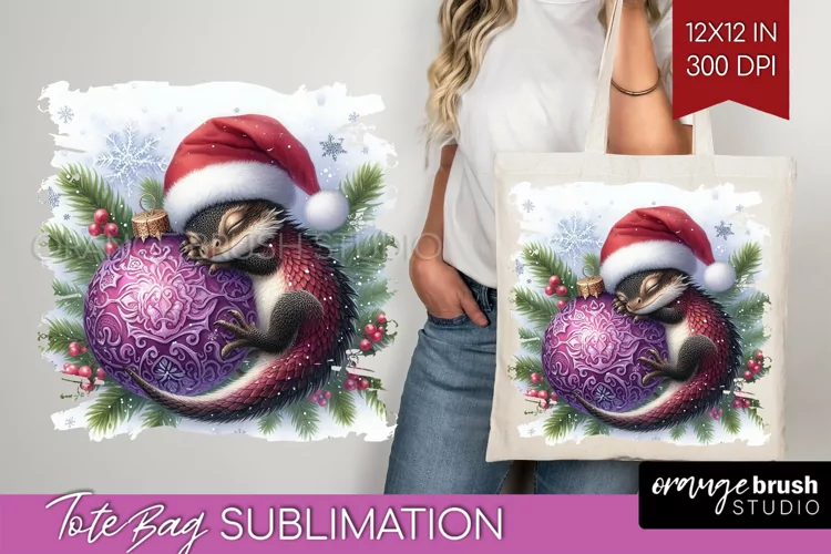 Christmas Animals Tote Bag - Cute Christmas Tote Bag PNG