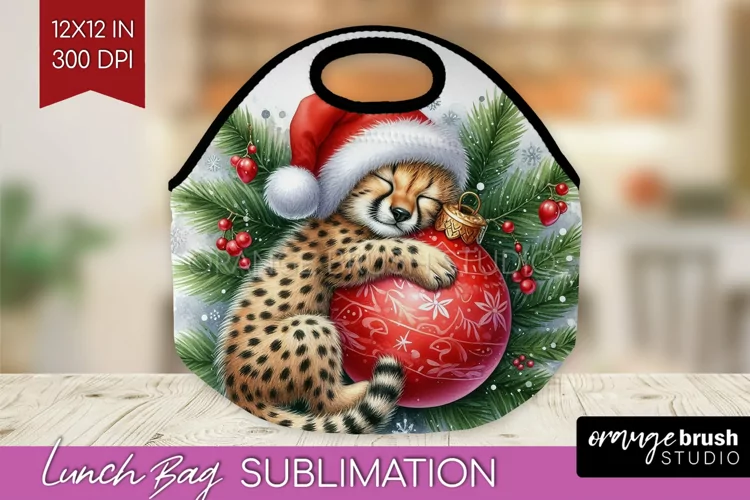 Christmas Animals Lunch Bag - Cute Christmas Lunch Bug PNG