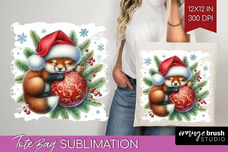 Christmas Animals Tote Bag - Cute Christmas Tote Bag PNG