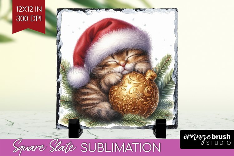 Christmas Animals Slate PNG - Cute Christmas Square Slate