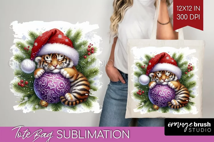 Christmas Animals Tote Bag - Cute Christmas Tote Bag PNG