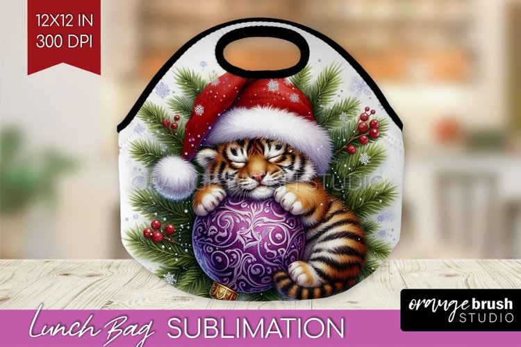 Christmas Animals Lunch Bag - Cute Christmas Lunch Bug PNG example image 1