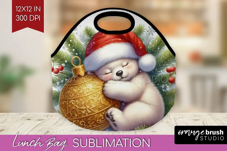 Christmas Animals Lunch Bag - Cute Christmas Lunch Bug PNG