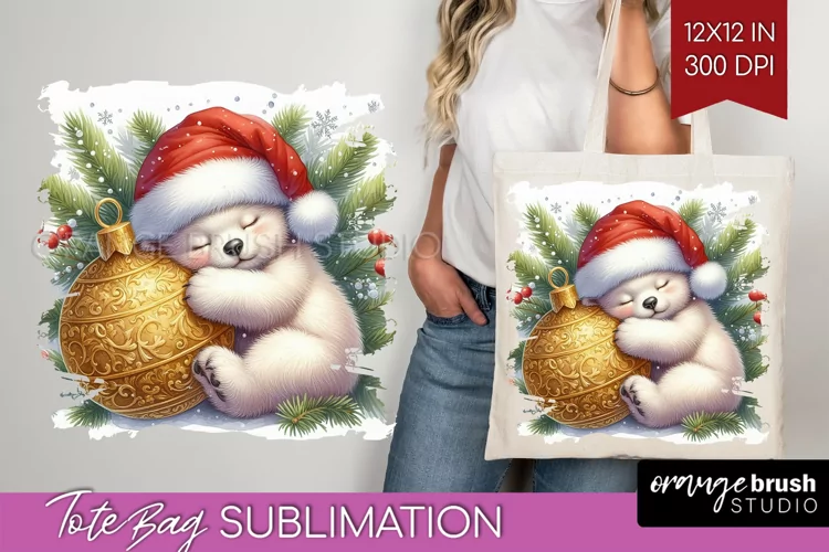 Christmas Animals Tote Bag - Cute Christmas Tote Bag PNG