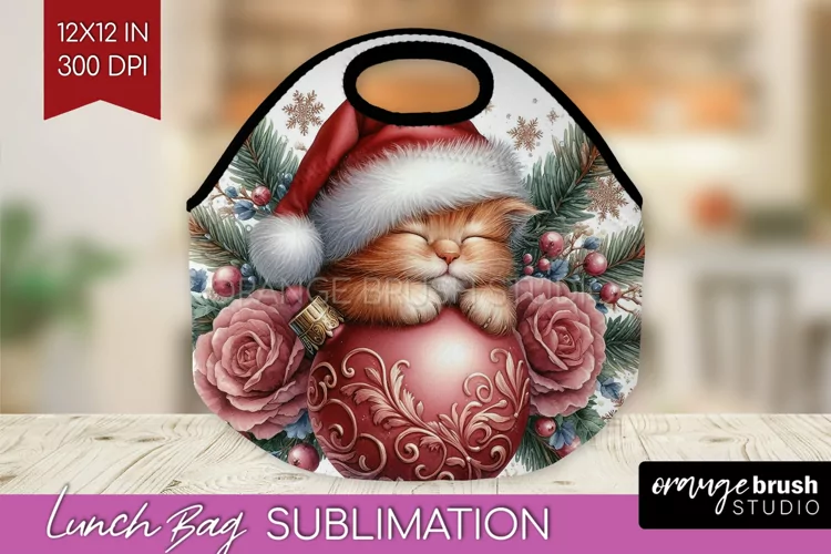 Christmas Animals Lunch Bag - Cute Christmas Lunch Bug PNG