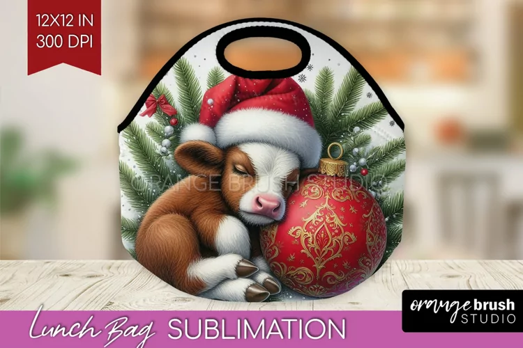 Christmas Animals Lunch Bag - Cute Christmas Lunch Bug PNG