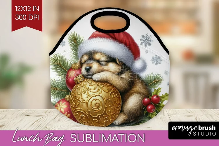 Christmas Animals Lunch Bag - Cute Christmas Lunch Bug PNG
