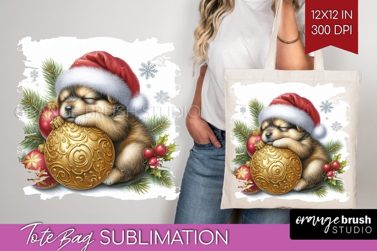 Christmas Animals Tote Bag - Cute Christmas Tote Bag PNG example image 1