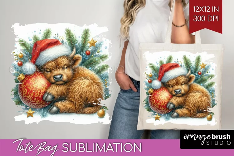 Christmas Animals Tote Bag - Cute Christmas Tote Bag PNG
