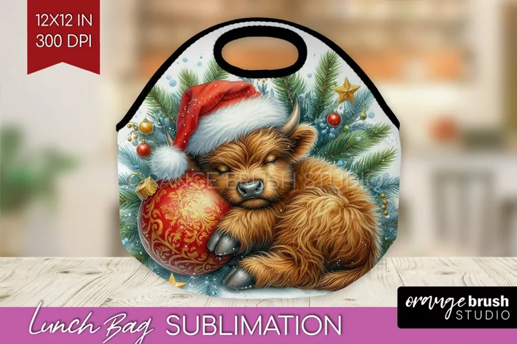 Christmas Animals Lunch Bag - Cute Christmas Lunch Bug PNG