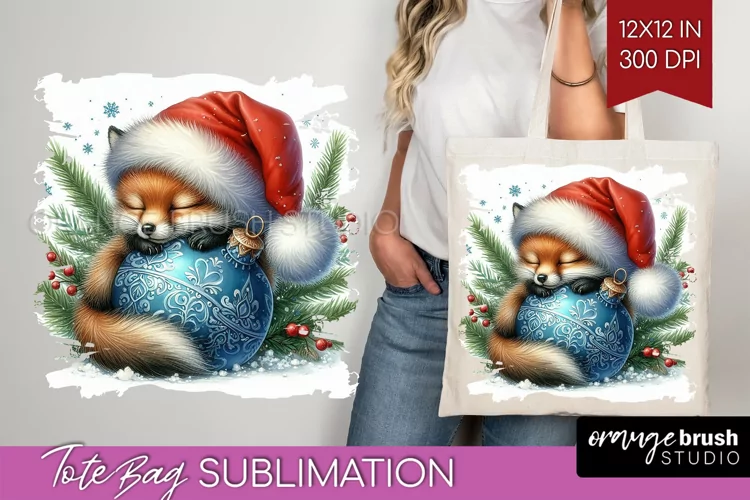 Christmas Animals Tote Bag - Cute Christmas Tote Bag PNG