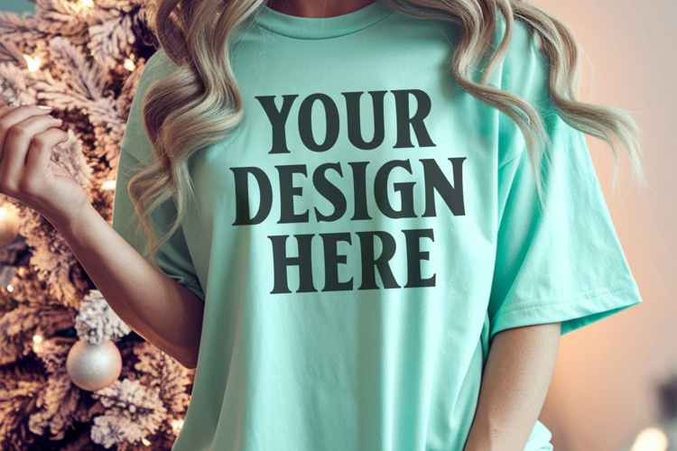 Bay Christmas Comfort Colors 1717 Mockups, CC 1717 mockups