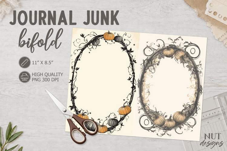 Vintage Pumpkin Journal Junk cottagecore fall ephemera