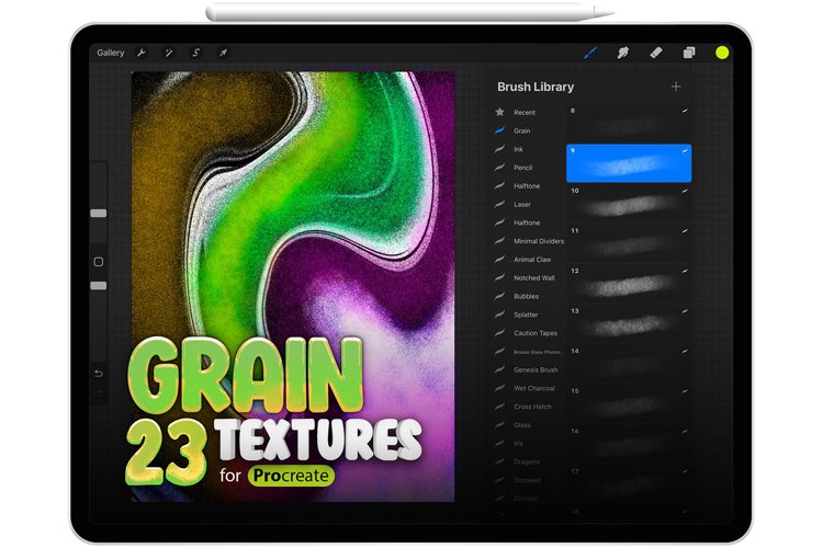 23 Grain Procreate Brushes